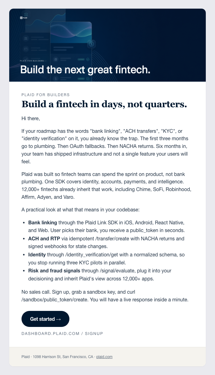 Nurture email sequence